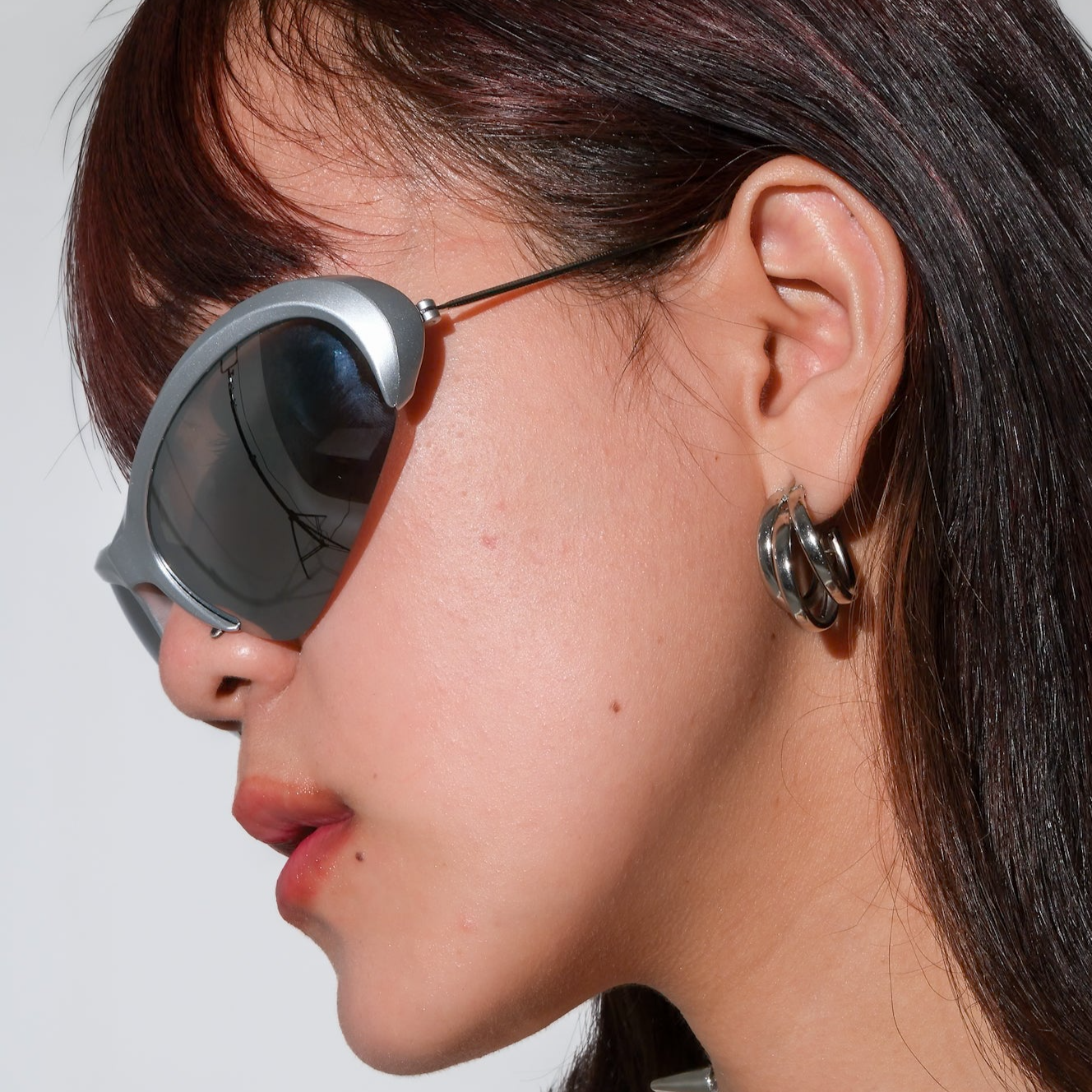 [ Glare x ] Futuristic Semi-rimless Sunglasses - projectshades