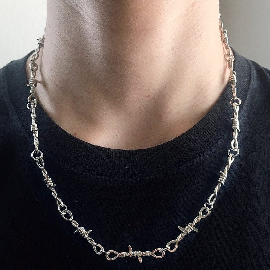 [ Caution ] Barbed Wire Unisex Chain - projectshades
