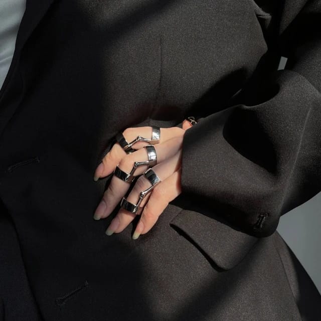 [ Edgerunner ] Cyberpunk Knuckle Ring